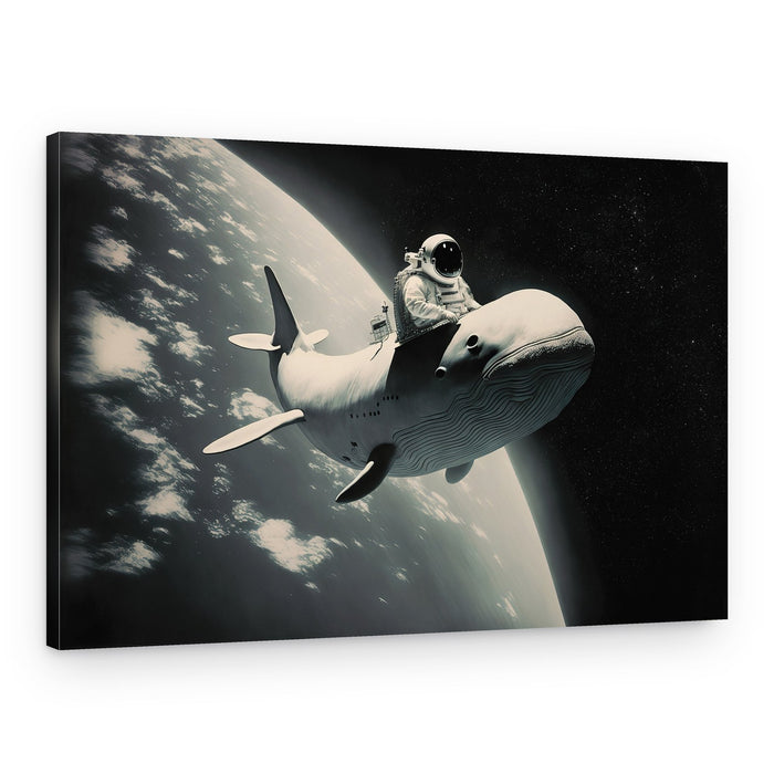 Cosmic Whale Ride – Canvas Print