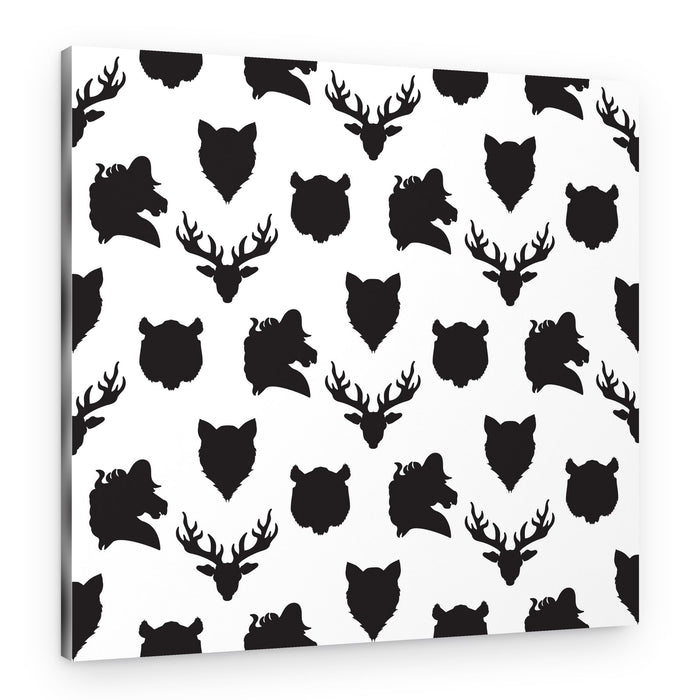Wild Animal Silhouettes – Canvas Print