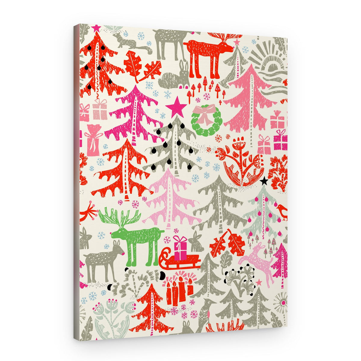 Whimsical Christmas Forest – Canvas Print