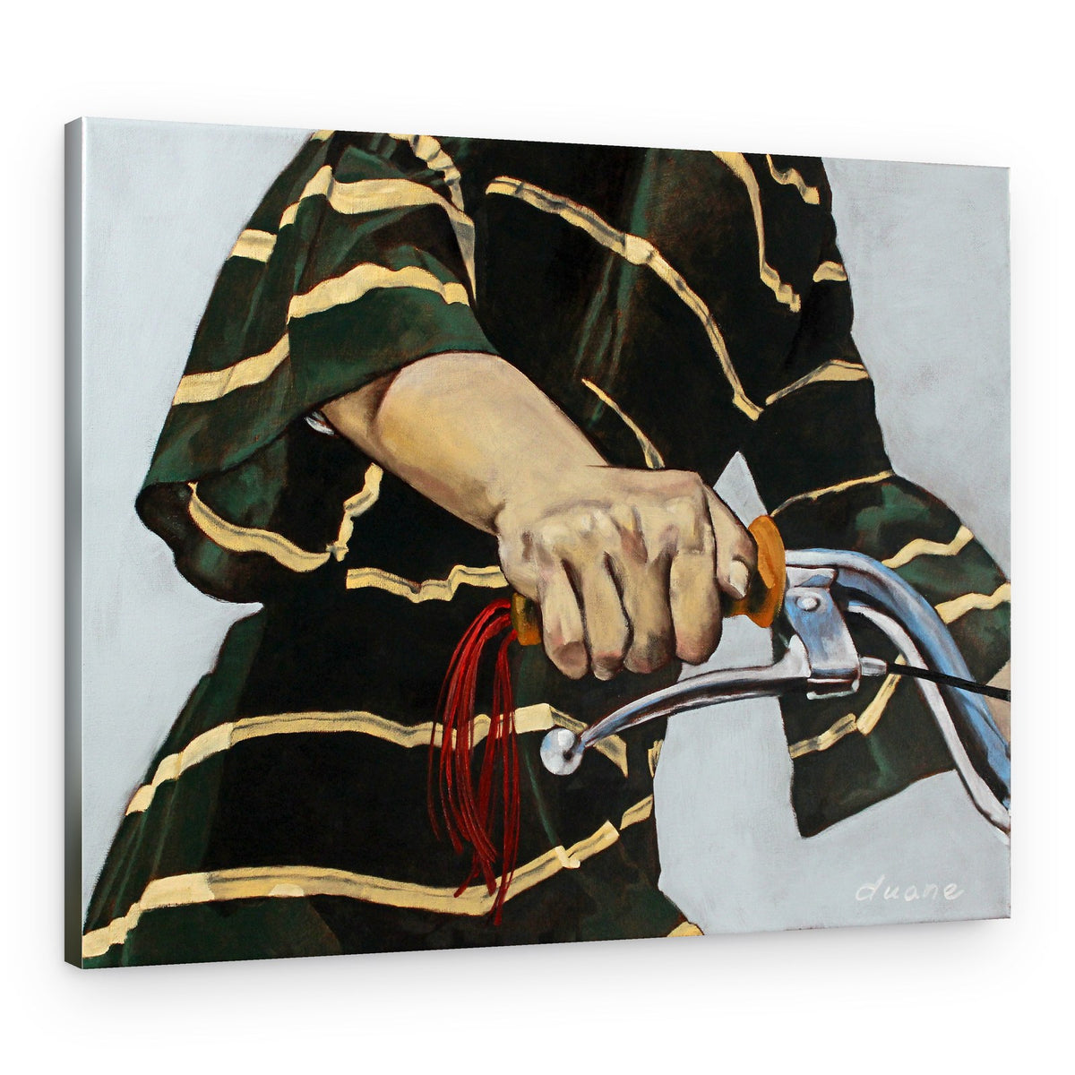 The Cyclist's Grip – Canvas Print