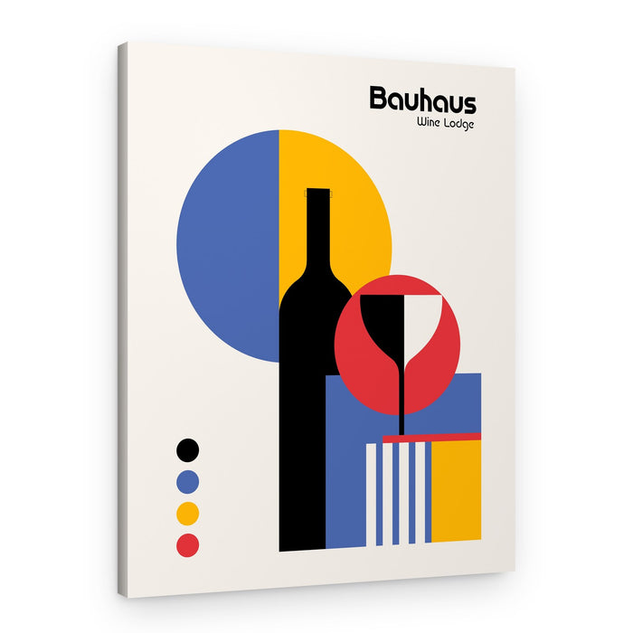 Bauhaus Wine Still Life – Canvas Print