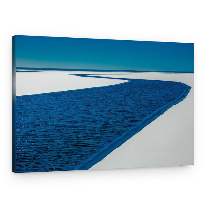 Deep Blue River Path – Canvas Print