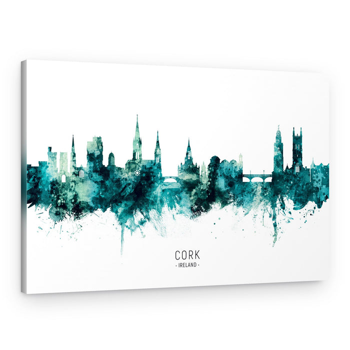 Watercolor Cork Skyline – Canvas Print