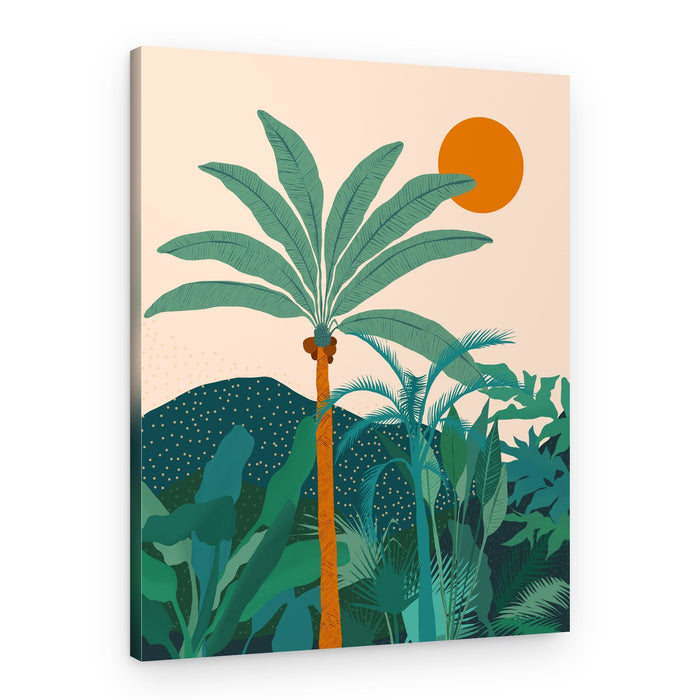 Lush Tropical Golden Hour – Canvas Print