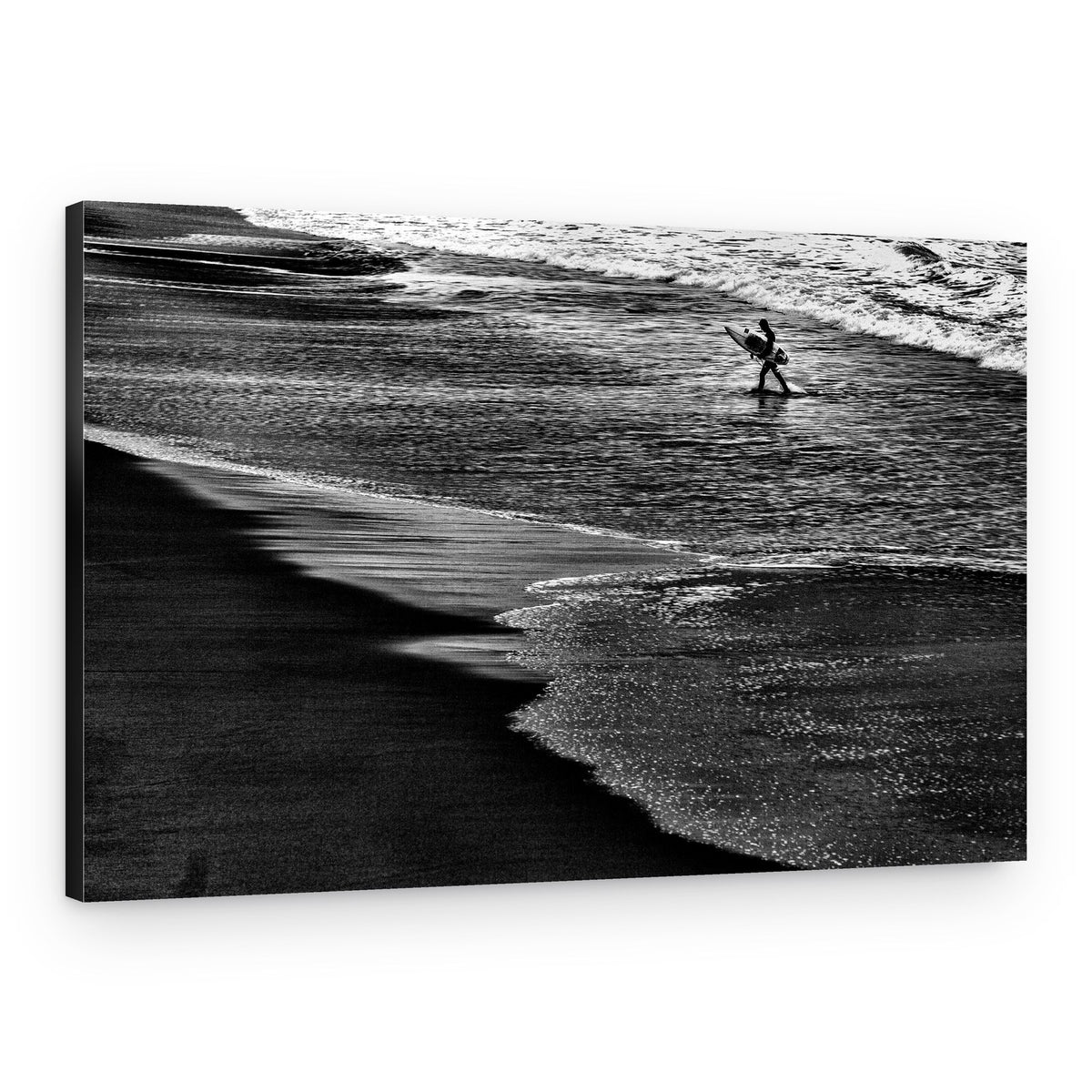Surfer And The Waves – Canvas Print