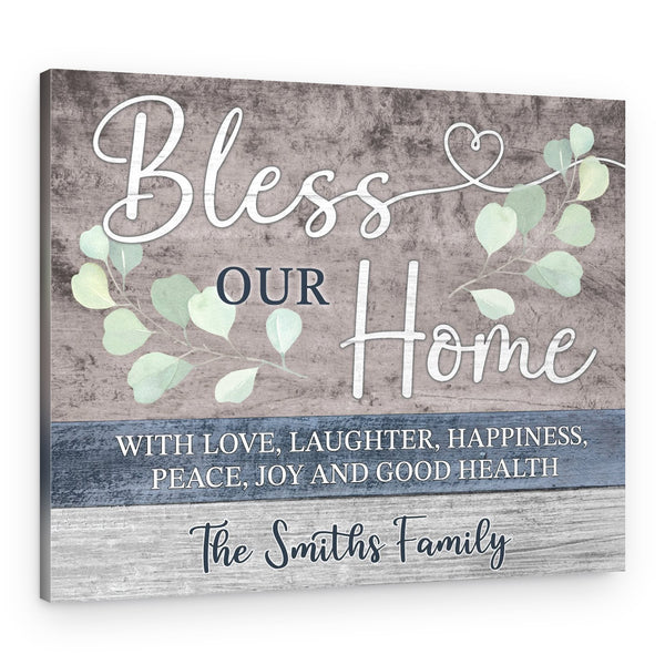 Bless Our Home Custom Canvas Print