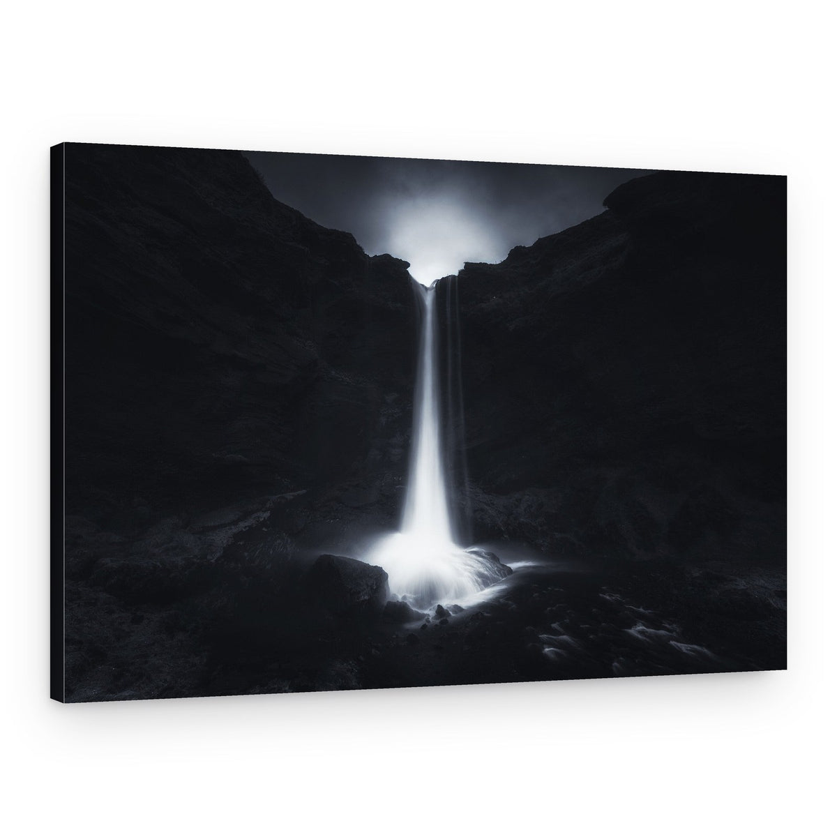 Dramatic Waterfall Light – Canvas Print