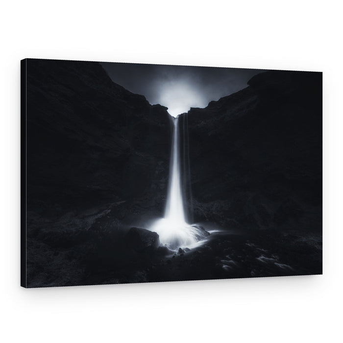 Dramatic Waterfall Light – Canvas Print