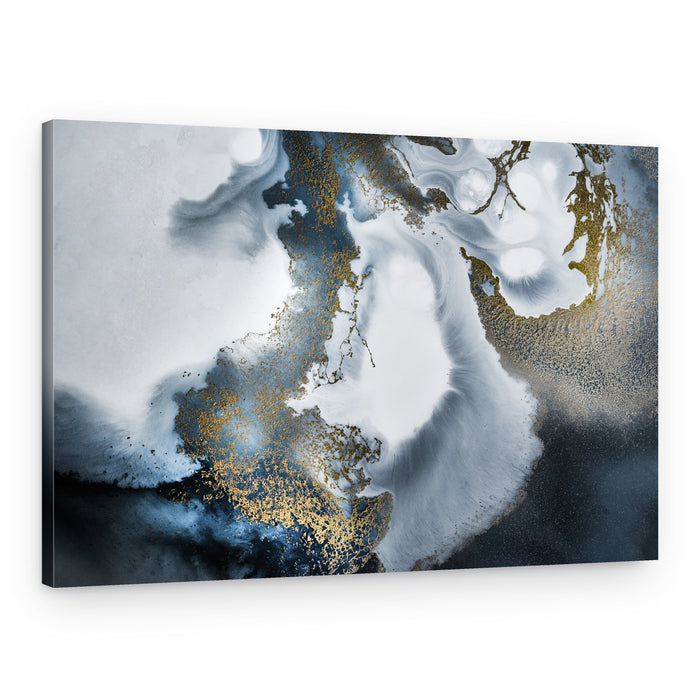 Black White and Gold "Midnight Motion – Canvas Print