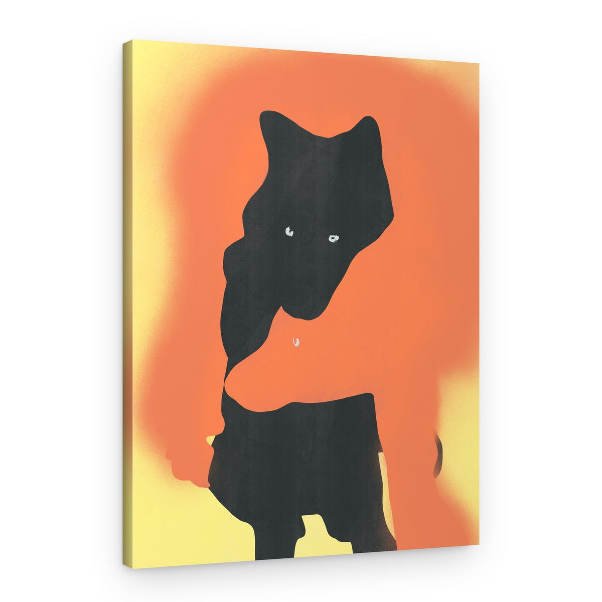 Abstract Animal Embrace – Canvas Print