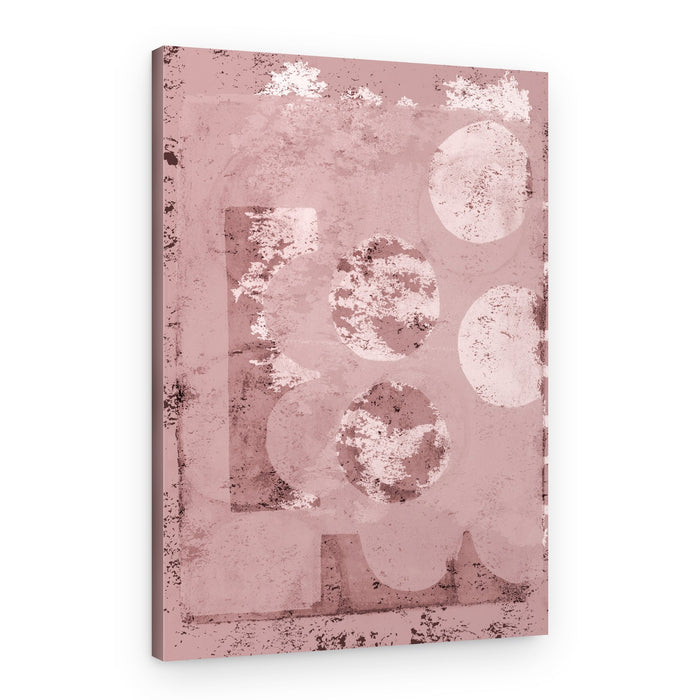 Distressed Pink Geometry – Canvas Print
