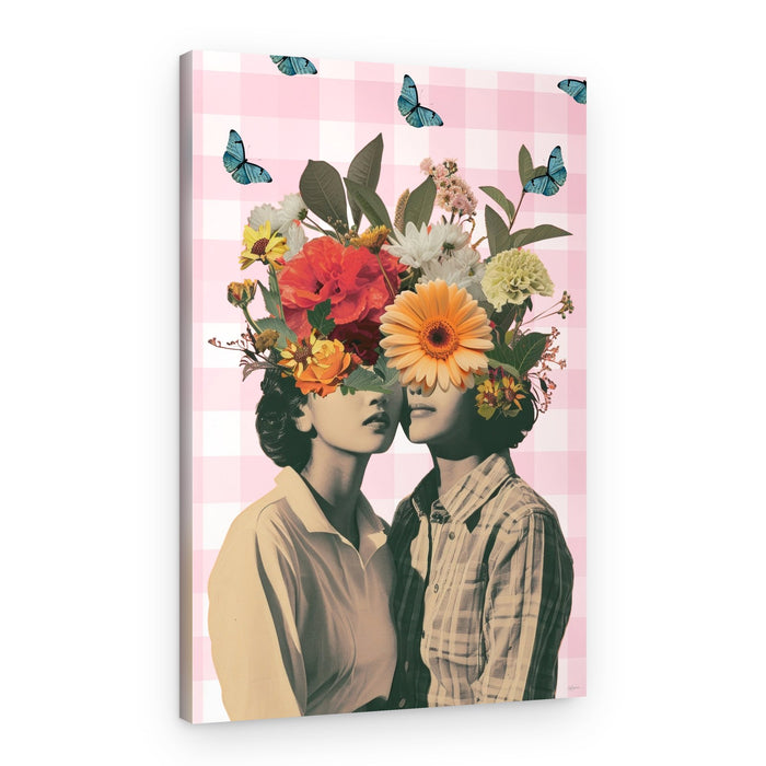Surreal Floral Embrace – Canvas Print
