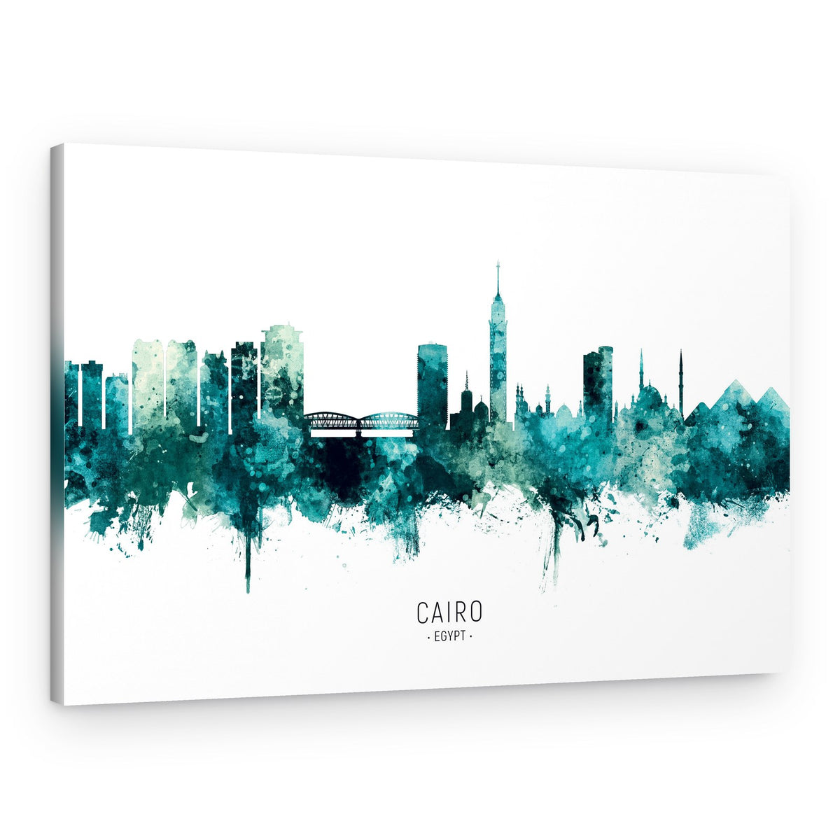 Watercolor Cairo Skyline – Canvas Print