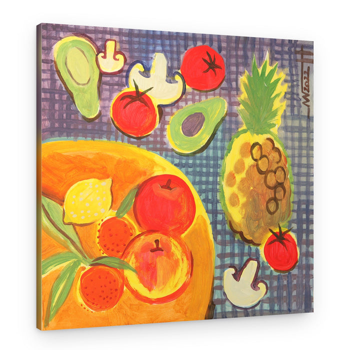 Vibrant Kitchen Bounty – Canvas Print