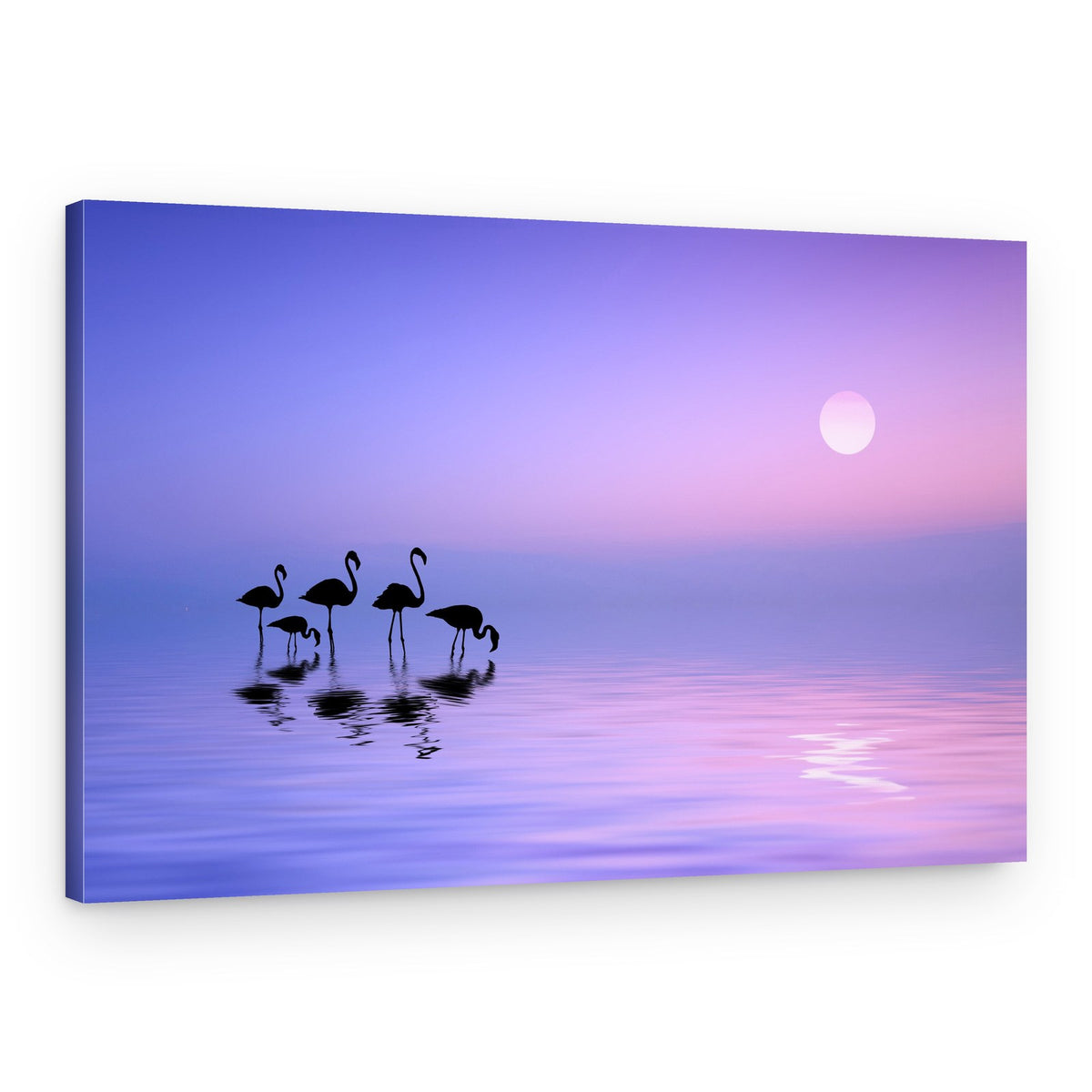Serene Flamingo Twilight – Canvas Print