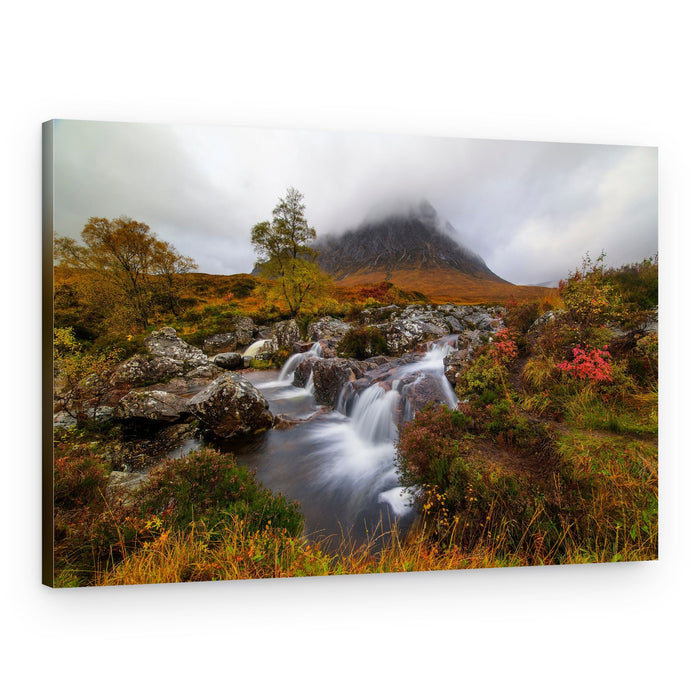 Autumn Highlands Waterfall – Canvas Print