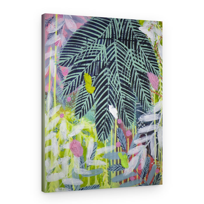 Vibrant Jungle Leaves – Canvas Print