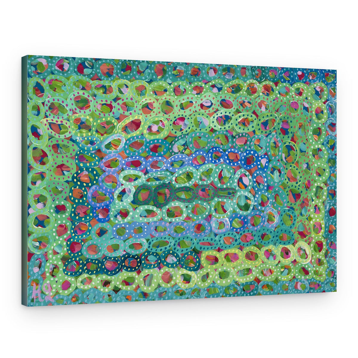 Vibrant Abstract Rings – Canvas Print