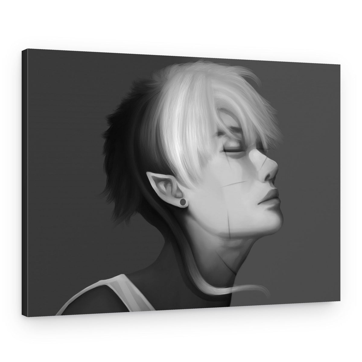 Serene Elven Youth – Canvas Print