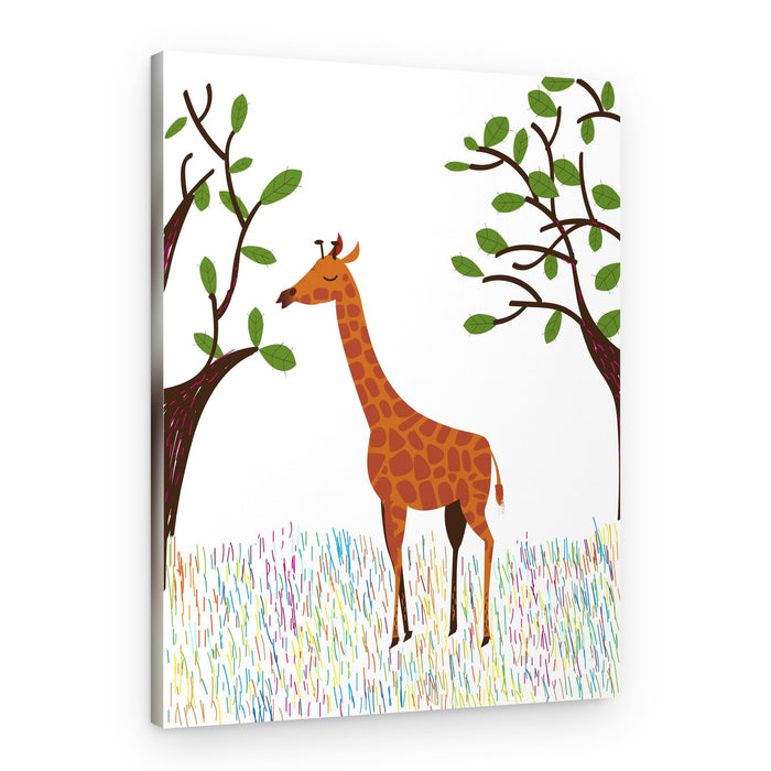 Gentle Giraffe Daydream – Canvas Print