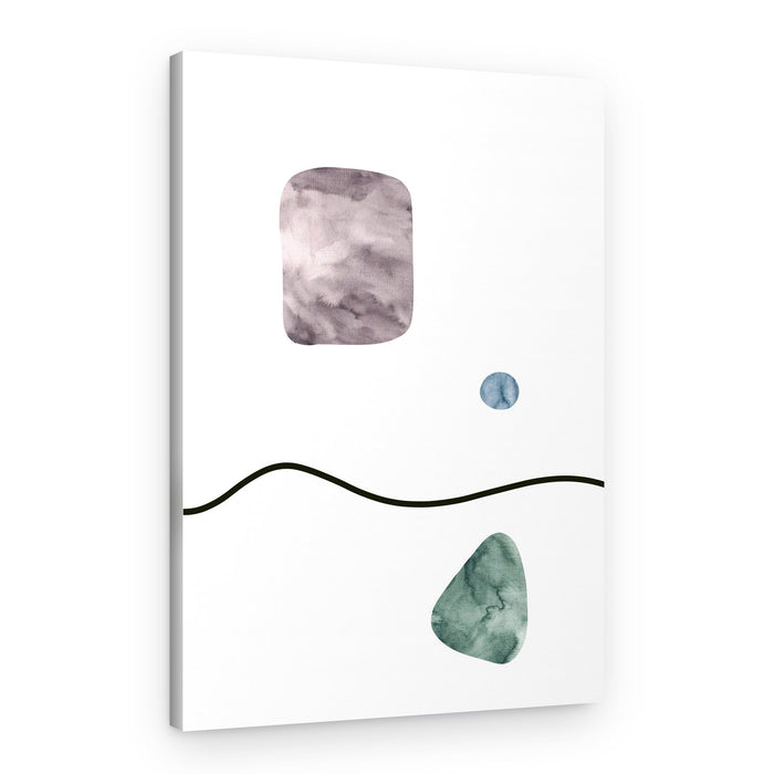 Muted Abstract Shapes and Line – Canvas Print