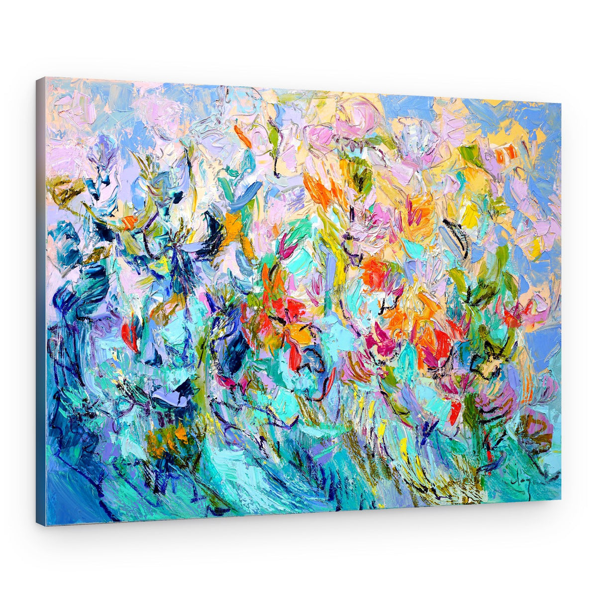 Radiant Floral Harmony – Canvas Print