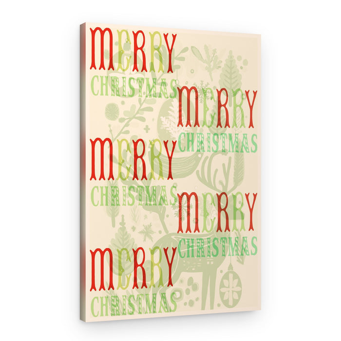 Merry Christmas Pattern – Canvas Print