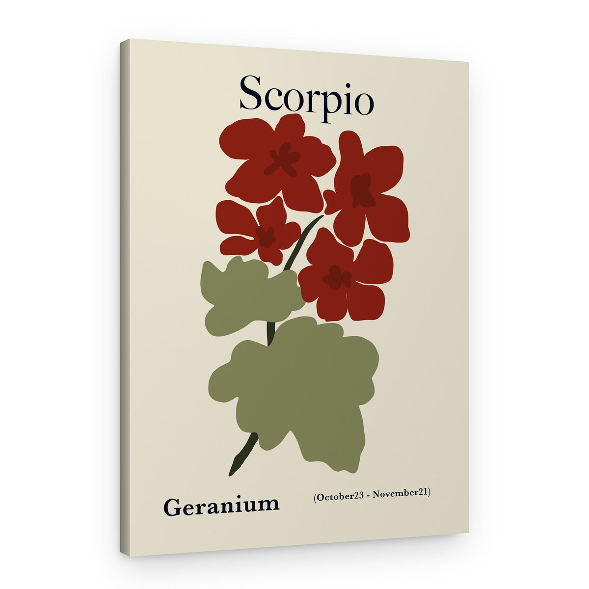 Scorpio Geranium Bloom – Canvas Print