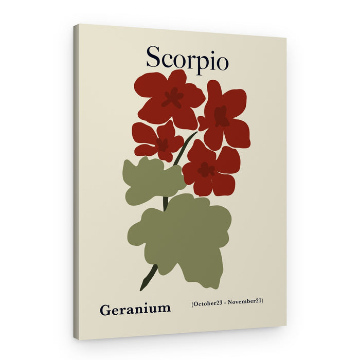 Scorpio Geranium Bloom – Canvas Print
