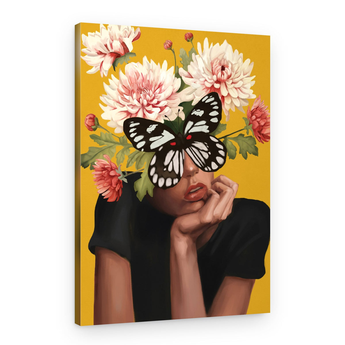 Butterfly Bloom Portrait – Canvas Print