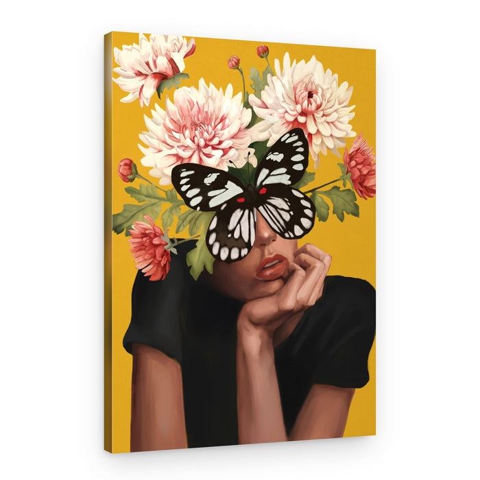 Butterfly Bloom Portrait – Canvas Print