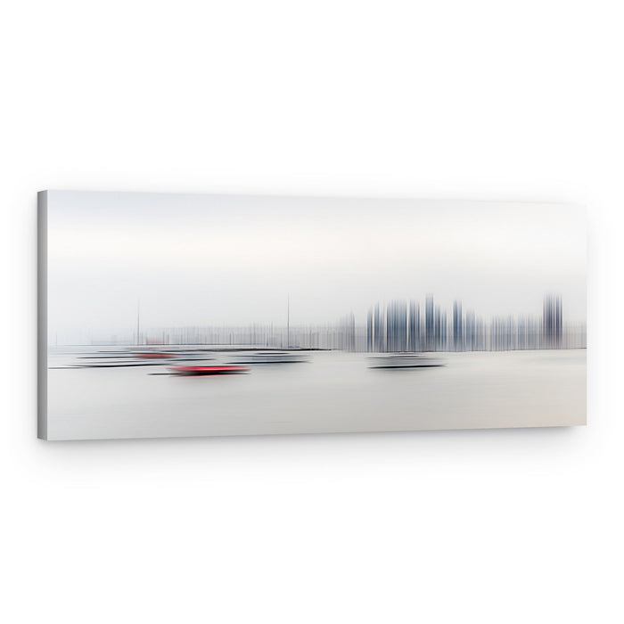 Blurred City Marina – Canvas Print