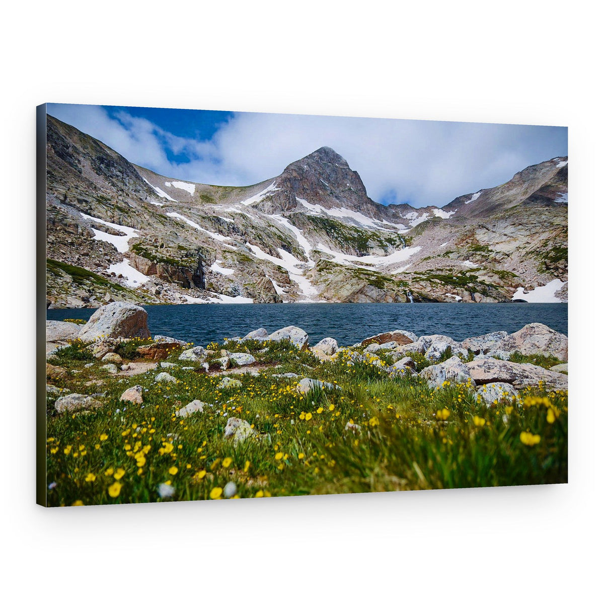 Alpine Lake Wildflowers – Canvas Print