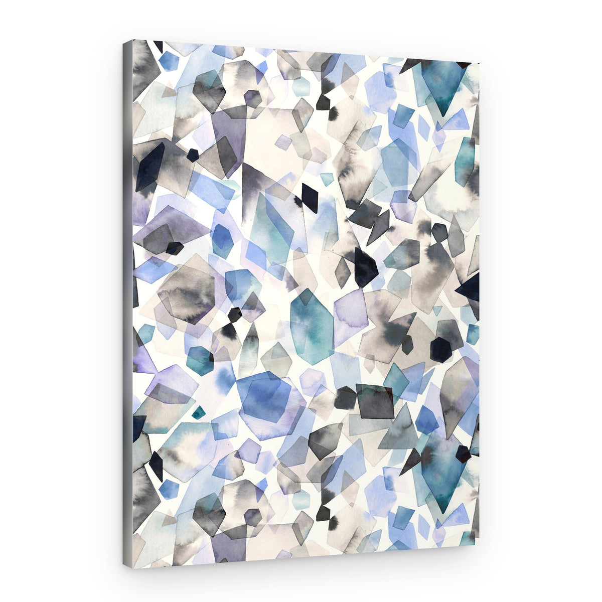 Blue Crystal Shards – Canvas Print
