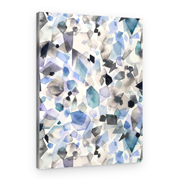 Blue Crystal Shards – Canvas Print