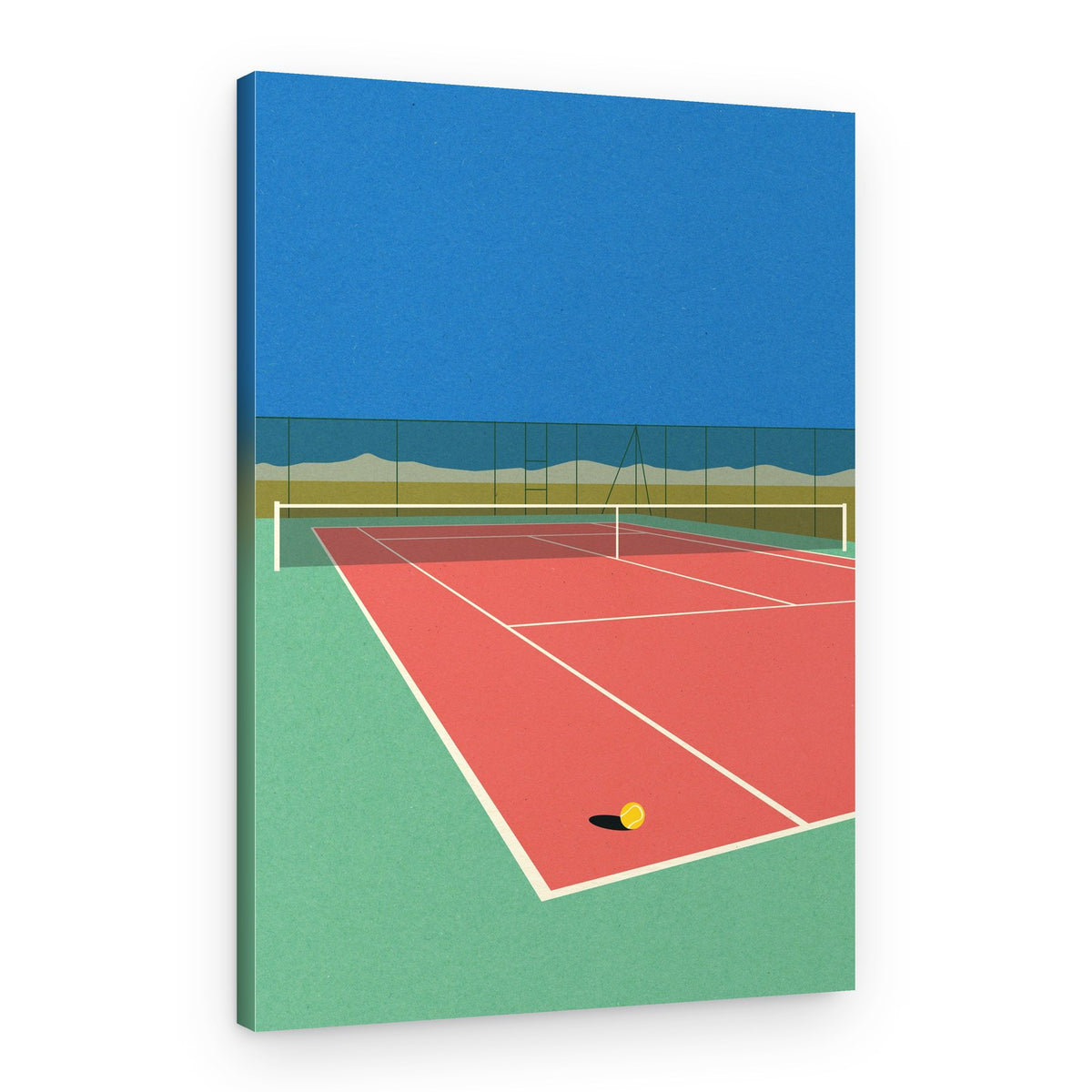 Tennis Court In the Desert – Canvas Print
