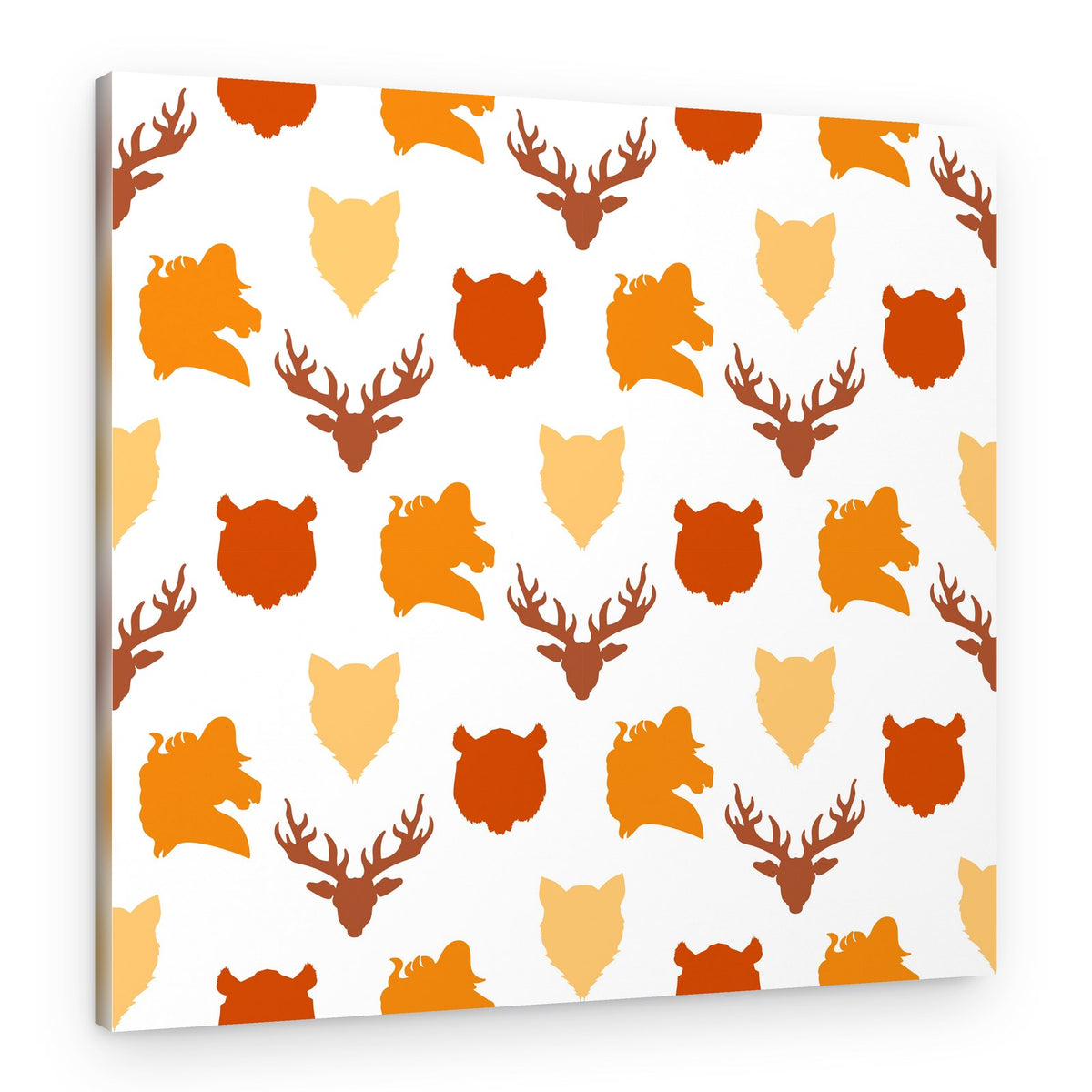 Rustic Wildlife Silhouettes – Canvas Print