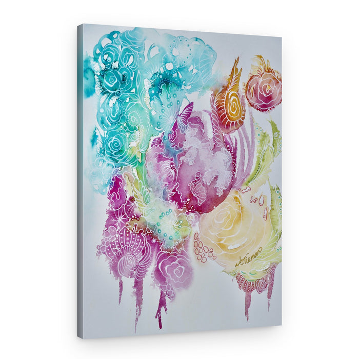Vibrant Organic Bloom – Canvas Print