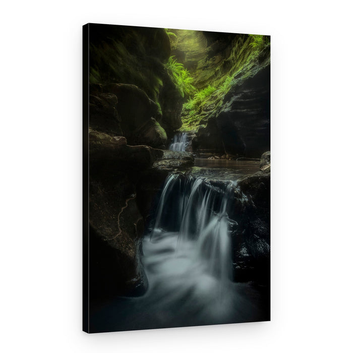 Enchanted Canyon Waterfall – Canvas Print