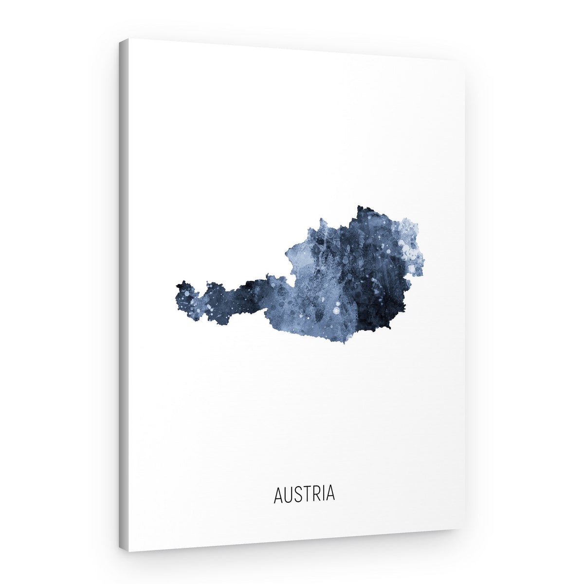 Austria Watercolor Map – Canvas Print