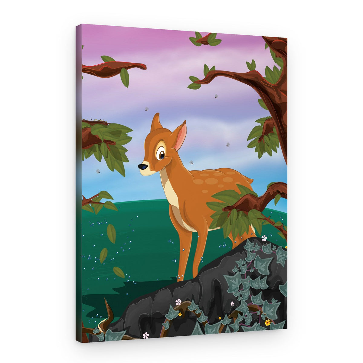 Fawn in Enchanted Forest – Canvas Print