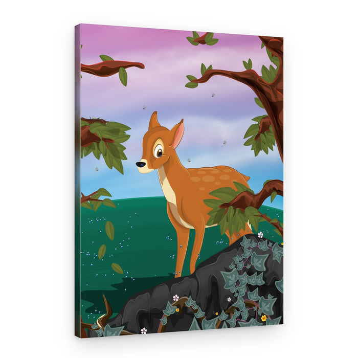 Fawn in Enchanted Forest – Canvas Print
