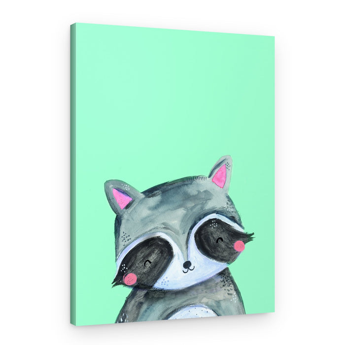 Cute Raccoon Smile – Canvas Print