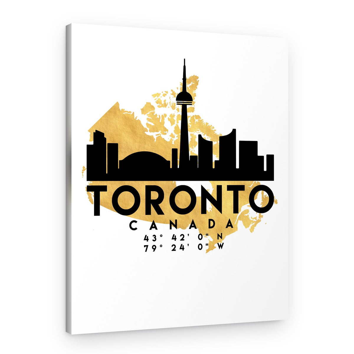 Golden Toronto Canada Skyline – Canvas Print
