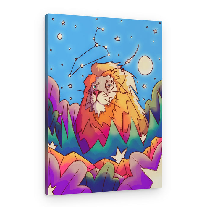 Regal Leo Stargazer – Canvas Print