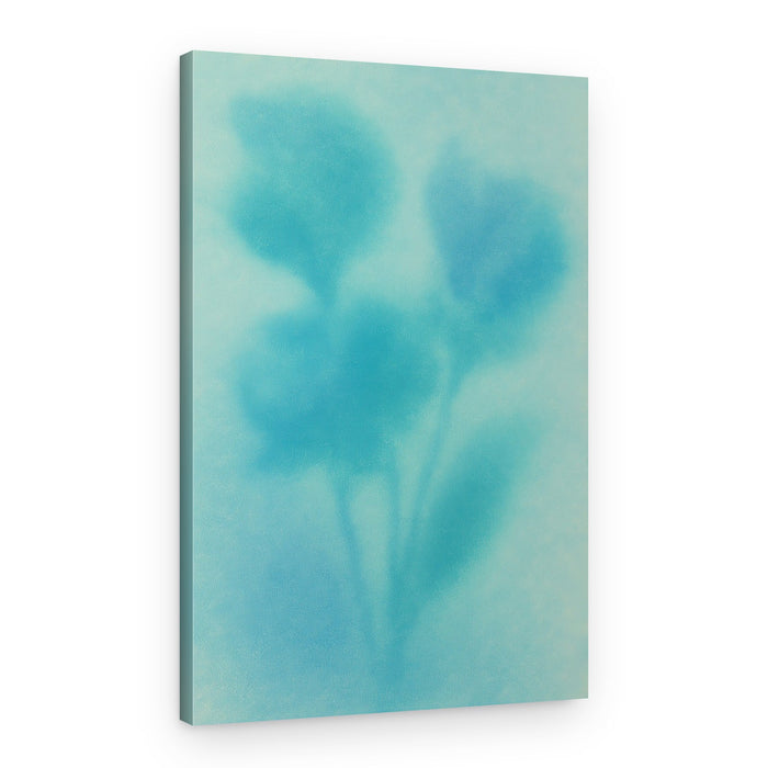 Soft Teal Floral – Canvas Print
