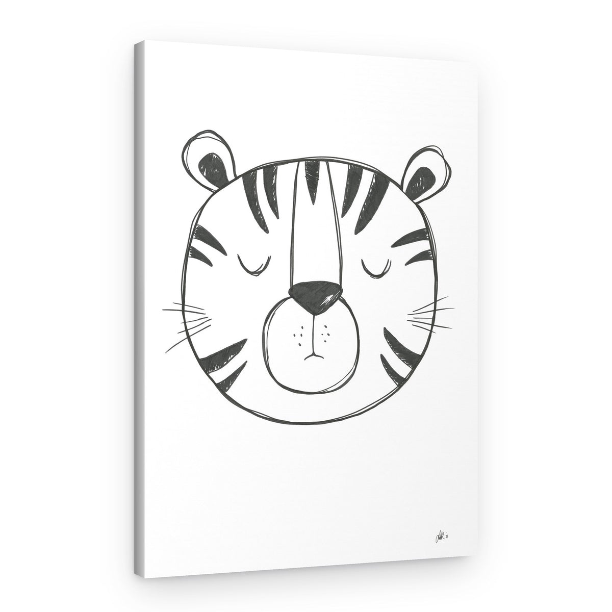 Cute Sleeping Tiger – Canvas Print