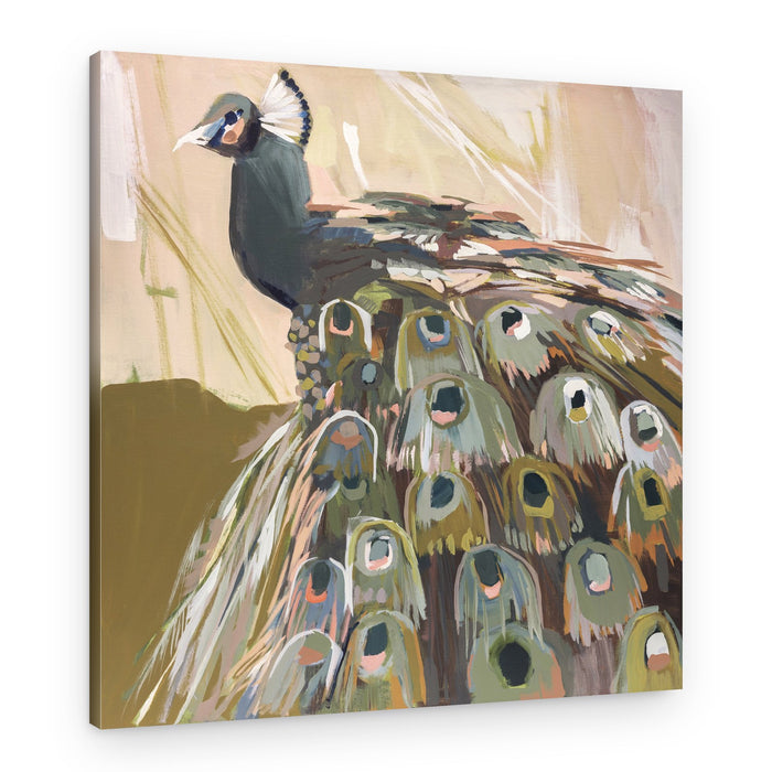 Peacock Olive – Canvas Print