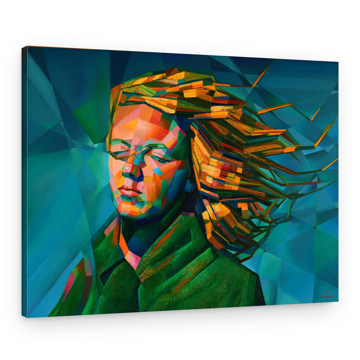 Vibrant Geometric Serenity – Canvas Print