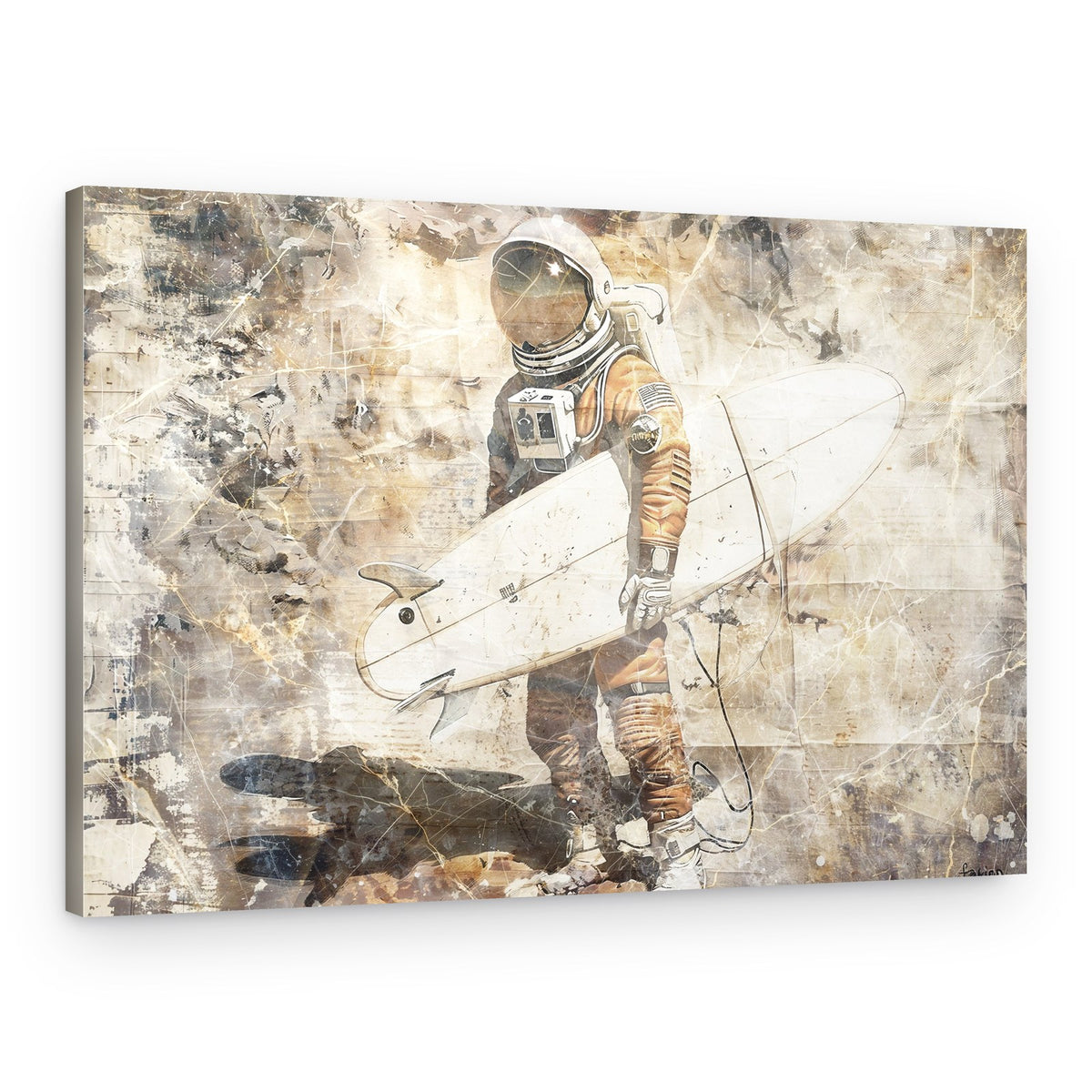 Cosmic Surfer Awaits – Canvas Print